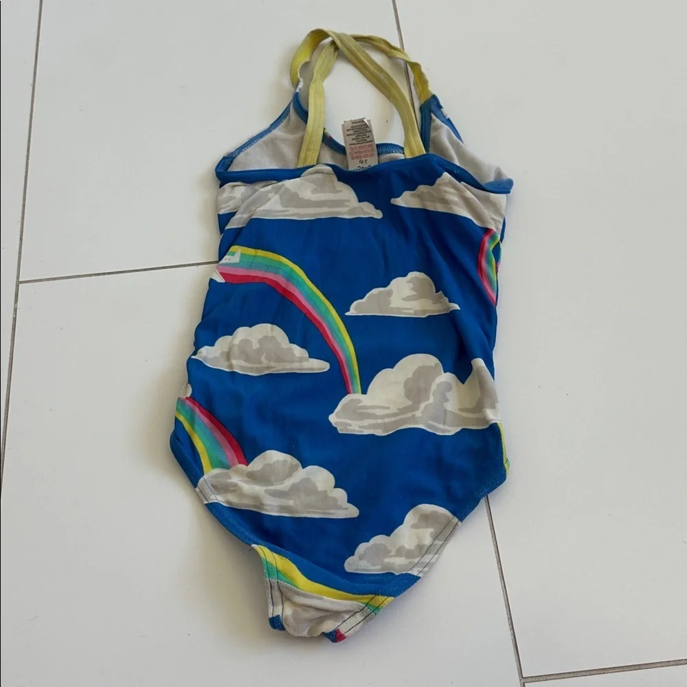 Mini Boden Kids Rainbow Cloud Swimsuit - Blue 3Y